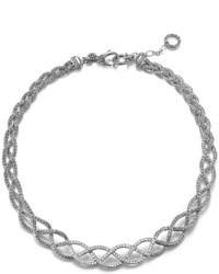 John Hardy Sterling Silver Classic Chain Collar Necklace With Pav Diamonds 93 Ct Tw