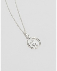 Reclaimed Vintage Sterling Silver Gemini Zodiac Necklace