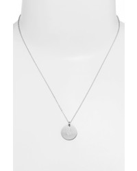 Nashelle Sterling Silver Initial Disc Necklace