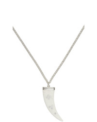 Isabel Marant White And Silver Horn Necklace