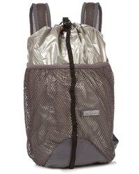 Silver Nylon Backpack