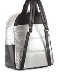 French Connection Gia Nylon Backpack Silver