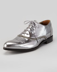 Silver Oxford Shoes Outfits For Women 