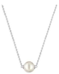 Majorica 10mm White Pearl Sterling Silver Pendant Necklace