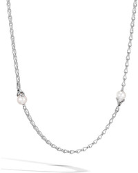 John Hardy Bamboo Chain Necklace With Pearls 36