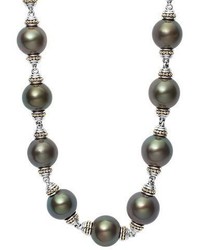 Lagos Luna Sterling Silver Tahitian Pearl Necklace 18