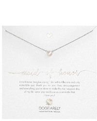Dogeared Maid Of Honor Pearl Pendant Necklace