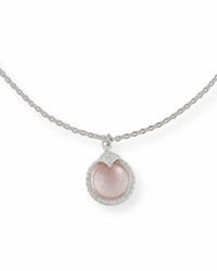 Armenta Rose Mother Of Pearl Quarts Pendant Necklace With Diamonds