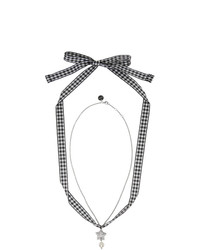 Miu Miu Silver Star And Pearl Charm Necklace