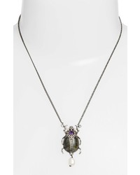 Alexander McQueen Beetle Pendant Necklace