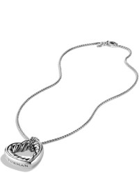 David Yurman Cable Heart Large Pendant With Gold On Chain