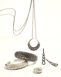 John Hardy Classic Chain Black Sapphire Circle Pendant Necklace