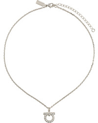 Salvatore Ferragamo Crystal Gancio Pendant Necklace