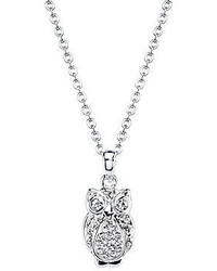 jcpenney Crystal Sophistication Crystal Sophistication Silver Plated Crystal Accent Owl Pendant Necklace