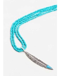 Mango Feather Pendant Necklace