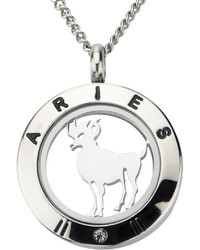 jcpenney Fine Jewelry Aries Zodiac Cubic Zirconia Stainless Steel Locket Pendant Necklace