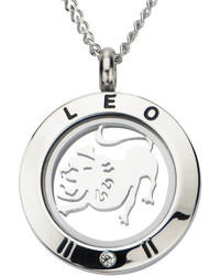 jcpenney Fine Jewelry Leo Zodiac Cubic Zirconia Stainless Steel Locket Pendant Necklace