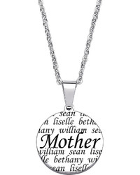 jcpenney Fine Jewelry Personalized Stainless Steel Mother Circle Pendant Necklace
