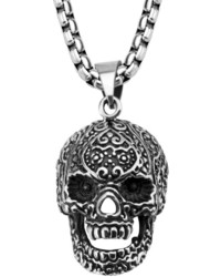 Fine Jewelry Stainless Steel Sugar Skull Pendant Necklace