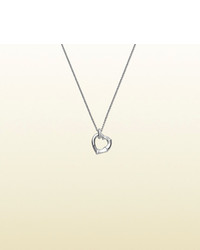 Gucci Bamboo Necklace In Silver With Heart Pendant