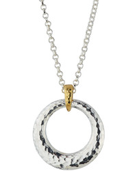 Gurhan Hoopla Hammered Ring Pendant Necklace