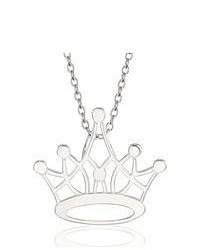 Joolwe Sterling Silver Queen Crown Pendant