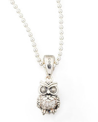Lagos Rare Wonders Diamond Owl Pendant Necklace