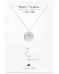Dogeared Legacy Collection You Alone Are Enough Pendant Necklace