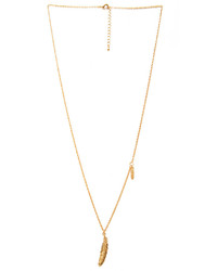 Forever 21 Long Feather Pendant Necklace
