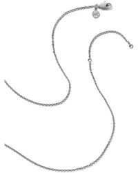 Michael Kors Michl Kors Logo Etch Disc Pendant Necklace Silver Color