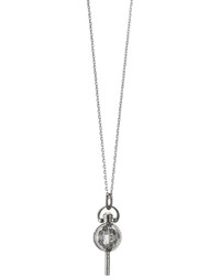 Monica Rich Kosann Mini Silver Carpe Diem Pendant Necklace 17l