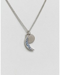 Pieces Moon Pendant Necklace