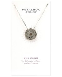 Dogeared Petalbox Wish Spinner Pendant Necklace