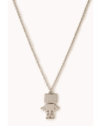 Forever 21 Quirky Robot Pendant Necklace
