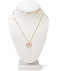 Forever 21 Rhinestone Heart Pendant Necklace