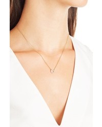 Monica Vinader Riva Diamond Circle Pendant Necklace