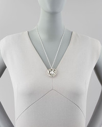 Marco Bicego Shapeways Monogrammed 3 D Printed Sterling Silver Heart Pendant Necklace