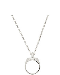 Dheygere Silver Ring Pendant Necklace
