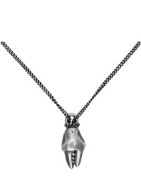Ann Demeulemeester Silver Short Crab Claw Necklace