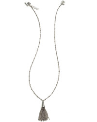 Eddie Borgo Small Silvertone Chain Tassel Pendant Necklace