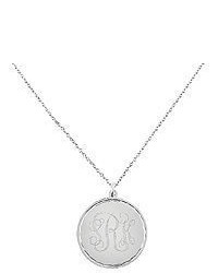 Steel By Design Stainless Steel Engravable Round Disc Pendant W18 Chain