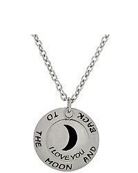 Steel By Design Stainless Steel I Love You To The Moon And Back Pendant Wchain