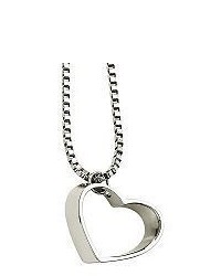 Steel By Design Stainless Steel Open Heart Pendant With 18 Chain