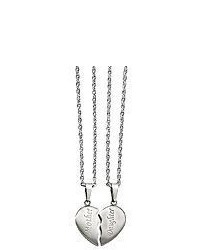 Steel By Design Stainless Steel Set Of Motherdaughter Pendant Necklaces