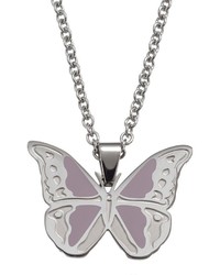 Steel City Stainless Steel Butterfly Pendant Necklace