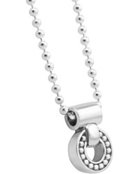 Lagos Sterling Silver Enso Circle Pendant Necklace