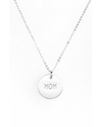 Nashelle Sterling Silver Mom Charm Necklace
