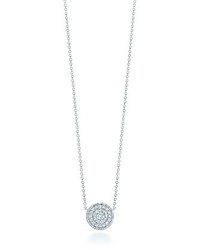 Kwiat Sunburst Pave Diamond Double Halo Pendant Necklace