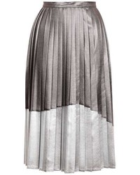 Topshop Asymmetric Pleat Midi Skirt
