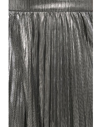 LuLu*s Eclipse Of The Heart Silver Midi Skirt